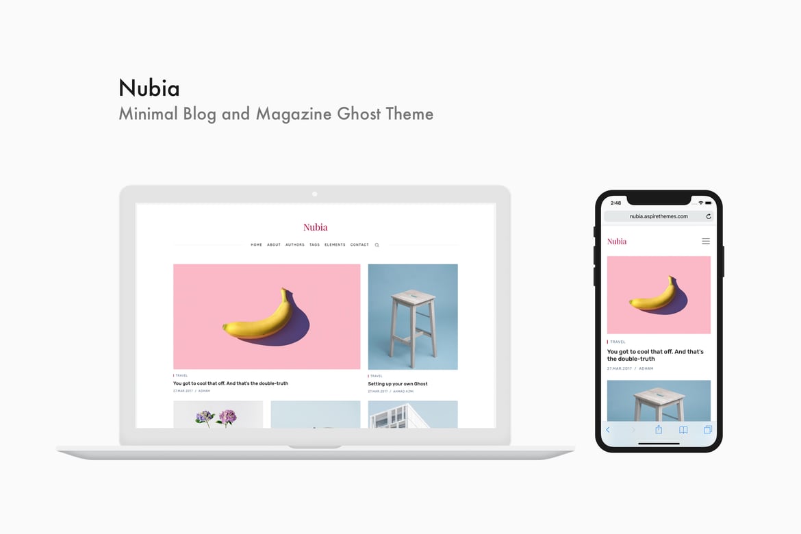 Download Nubia - Minimal Blog and Magazine  Ghost Theme