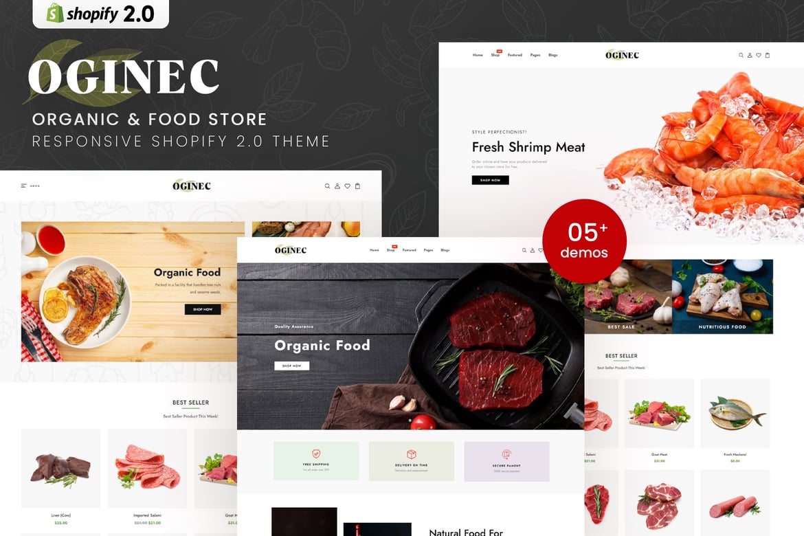 Download Oginec - Organic & Food Store Shopify 2.0 Theme