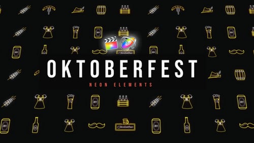 Download Oktoberfest Neon Icons Apple Motion Template