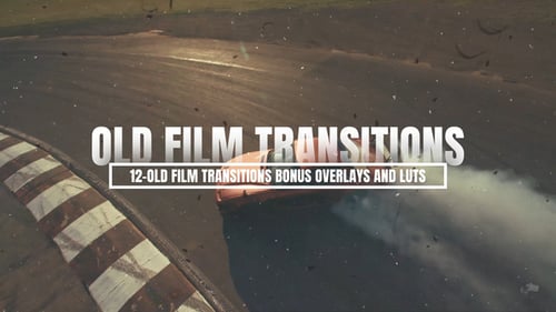 Download Old Film Transitions and Bonus Overlays and LUTs After Effect Template