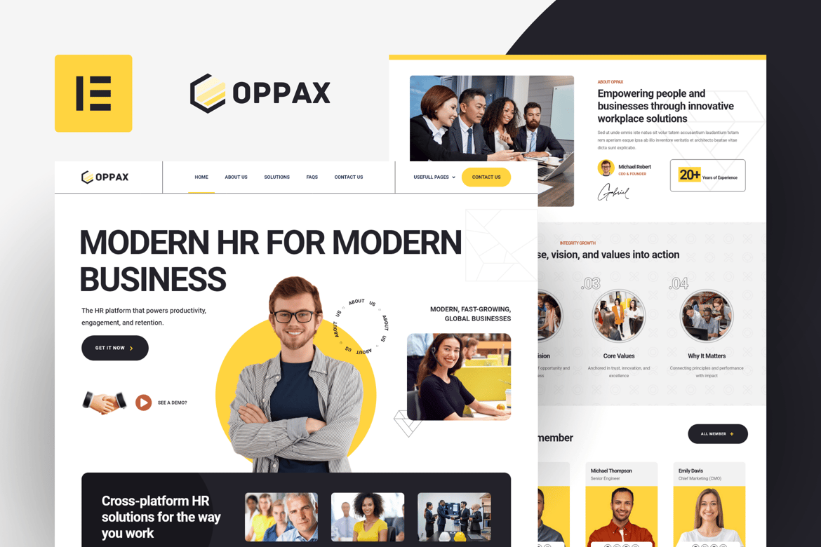 Download Oppax - HR Solutions Elementor Template Kit