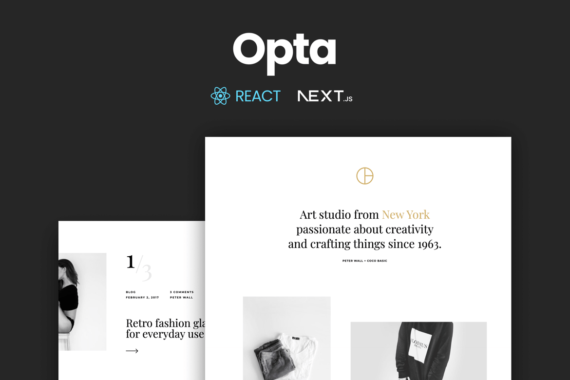 Download Opta - Minimal React NextJs Template