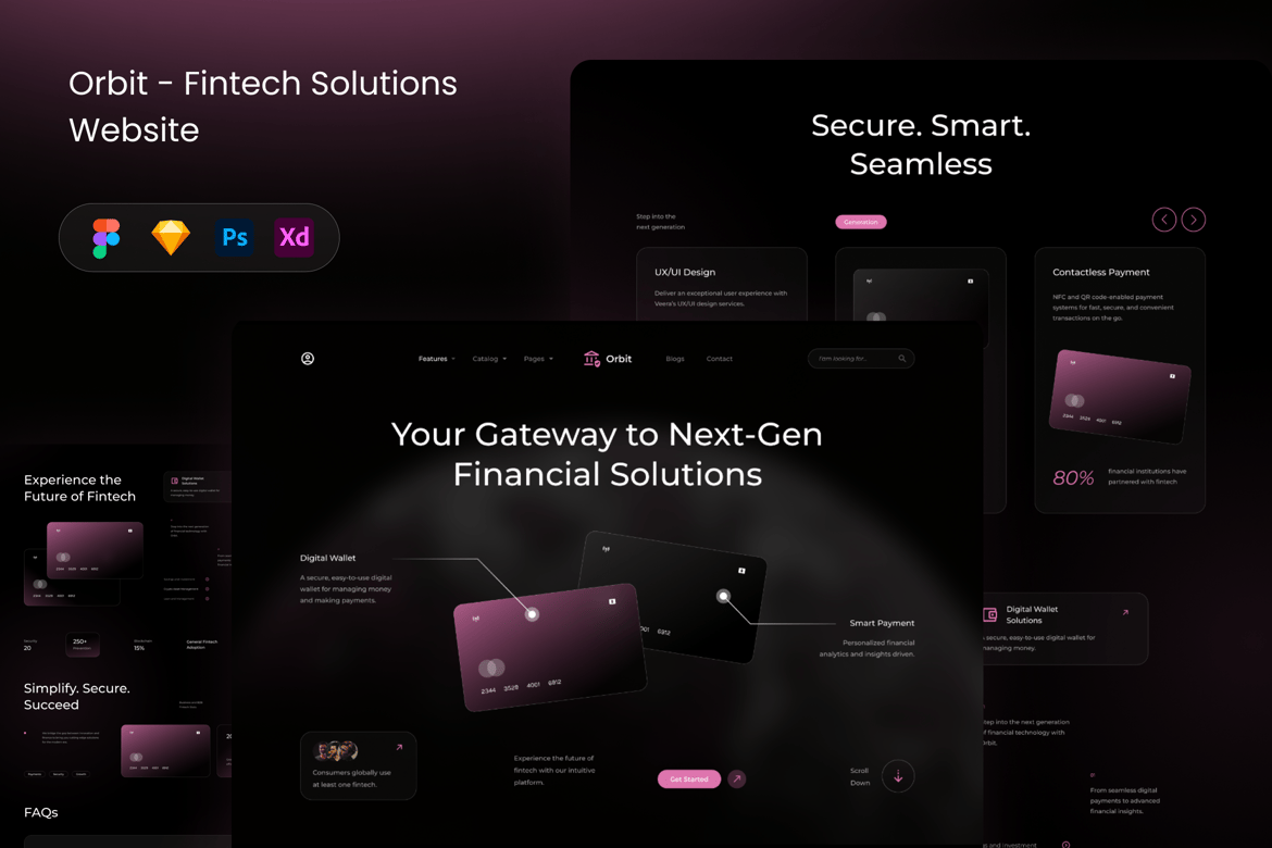 Download Orbit - Fintech Solutions Website Figma Design