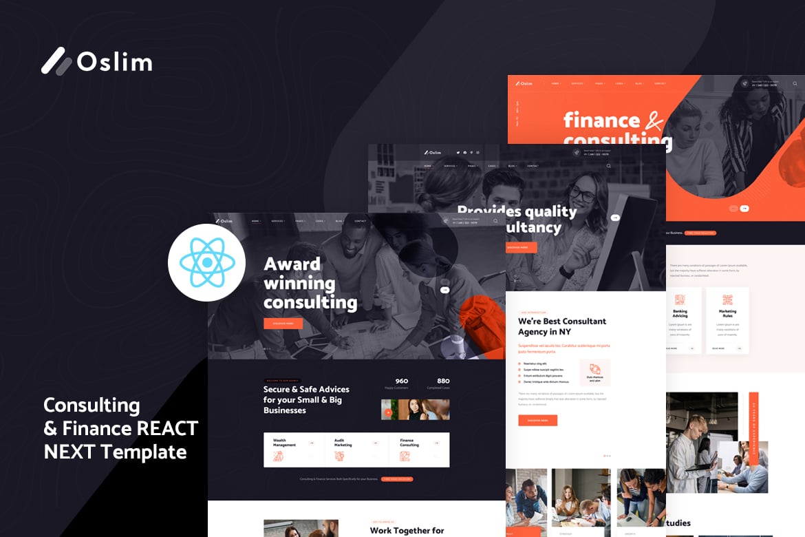 Download Oslim - Consulting Finance React Next Template