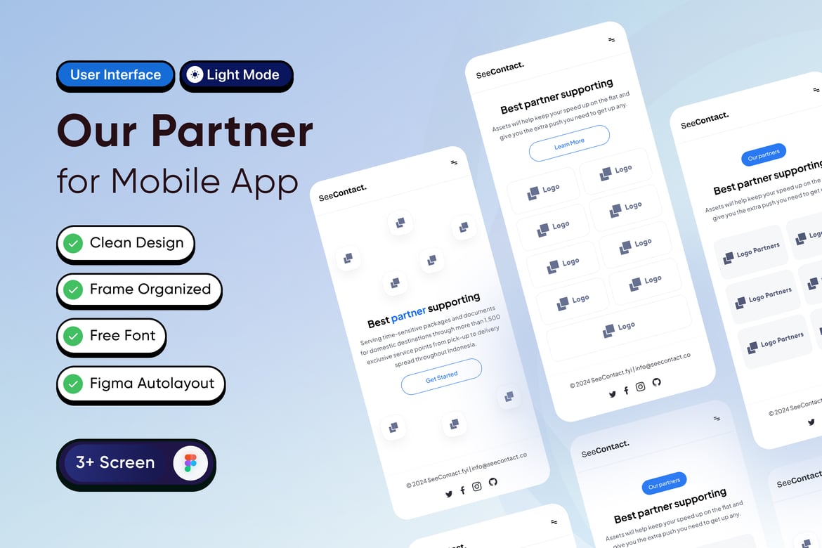 Download Our Partner for Mobile App Figma Design