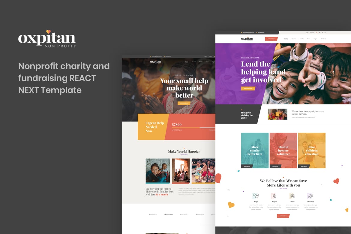 Download Oxpitan - React Next Nonprofit Charity Template