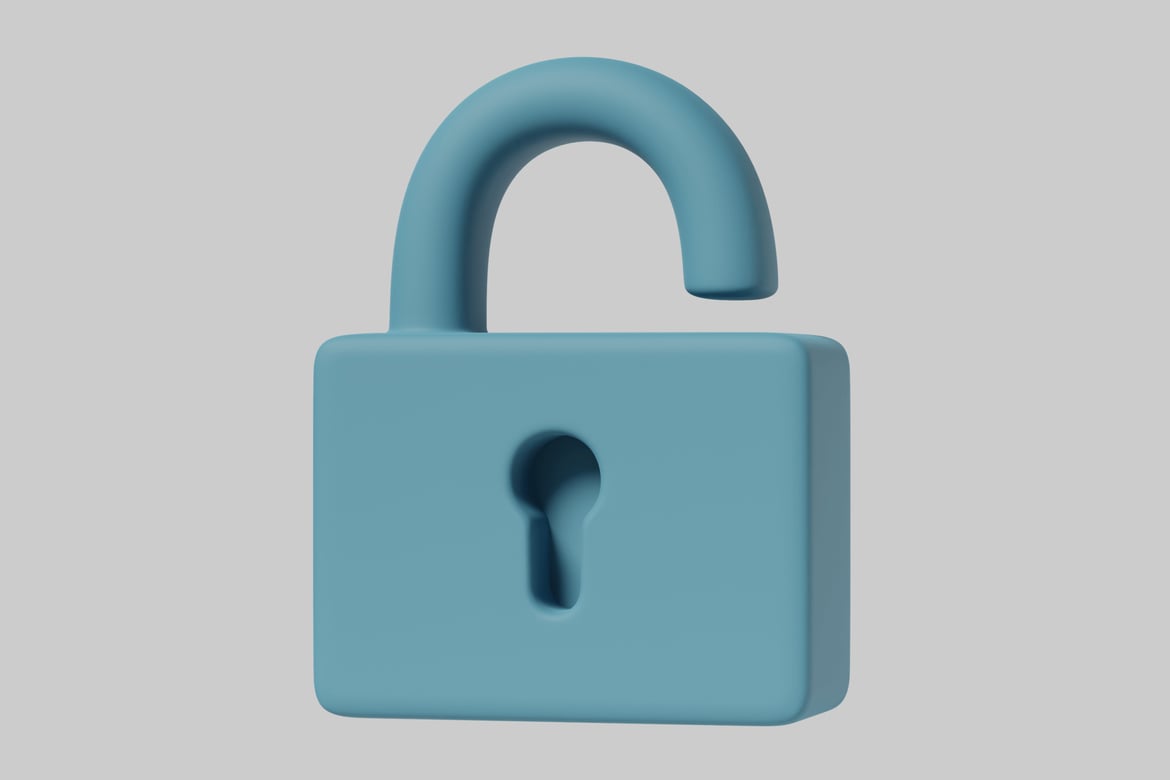 Download Padlock with keyhole 3D Model