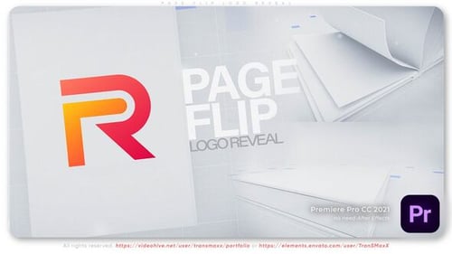 Download Page Flip Logo Reveal Premiere Pro Template