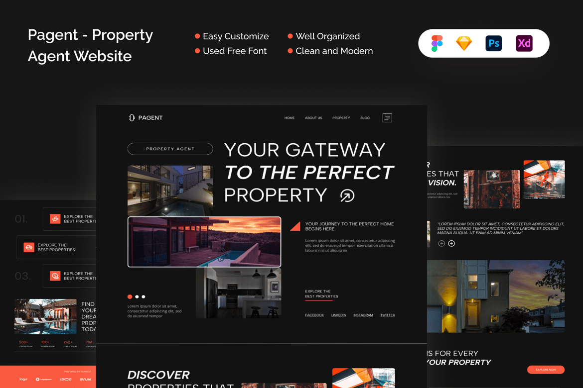 Download Pagent - Property Agent Website Figma Design