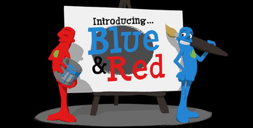 Download Paint Promo Featuring Blue & Red After Effect Template