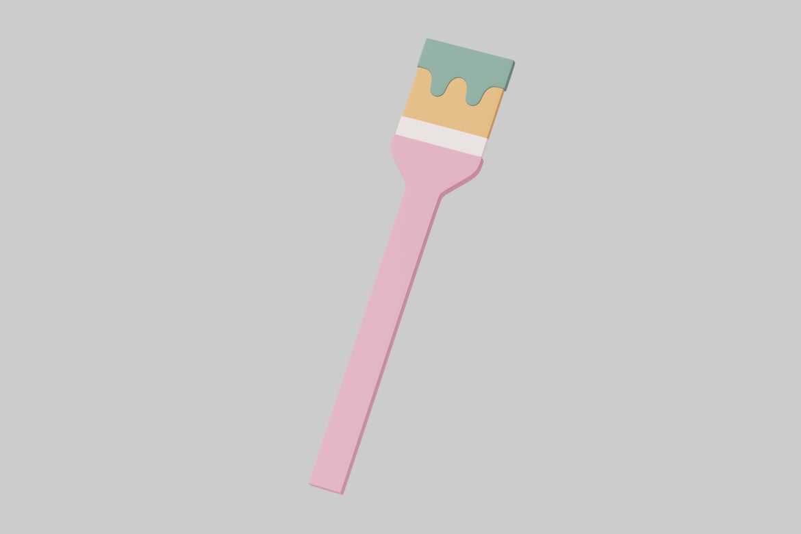 Download Paintbrush illustration 3D Model