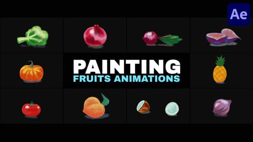 Download Painting Fruits Animation | After Effects After Effect Template