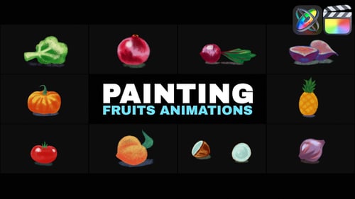 Download Painting Fruits Animation | FCPX Apple Motion Template