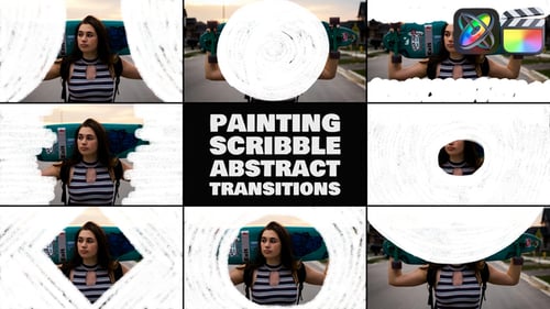 Download Painting Scribble Abstract Transitions for FCPX Apple Motion Template