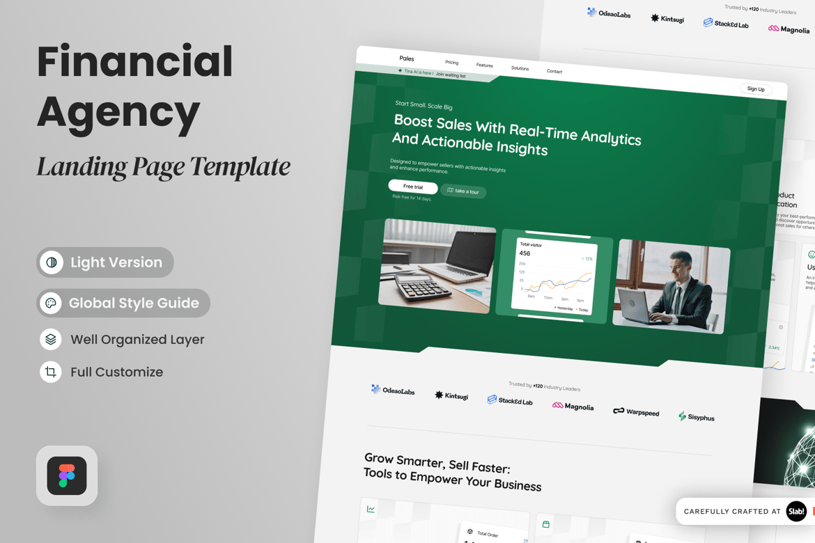 Download Pales - Financial Agency Landing Page Figma Design