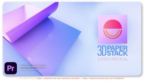 Download Paper Stack Logo Reveal Premiere Pro Template