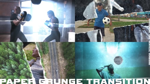 Download Paper Transition - Grunge Transition After Effect Template