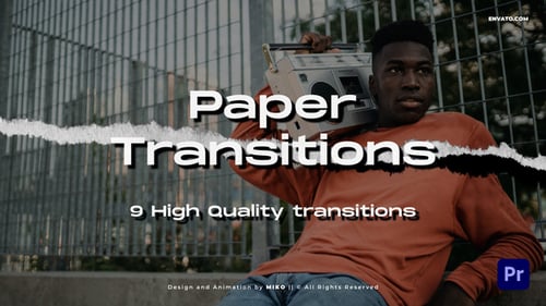 Download Paper Transitions Premiere Pro Template