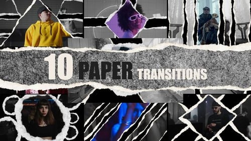 Download Paper Transitions V5 (MOGRT) Premiere Pro Template