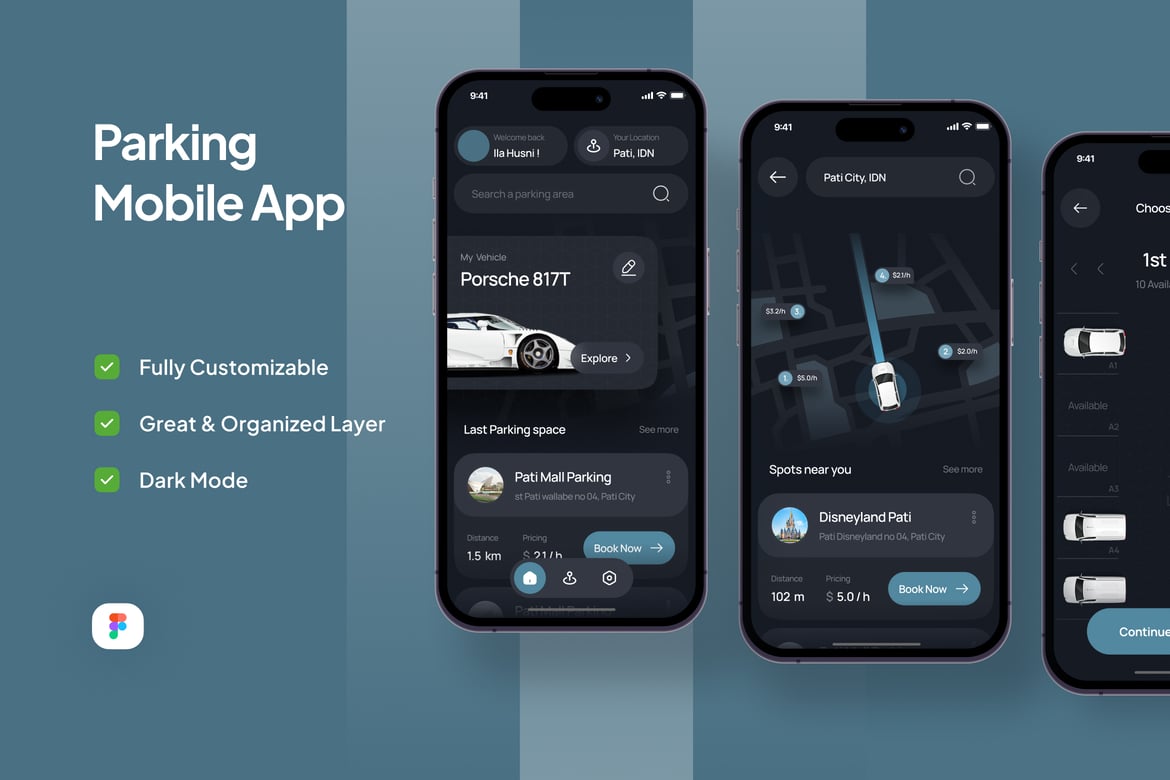 Download Parking Mobile App - Digipark Figma Design