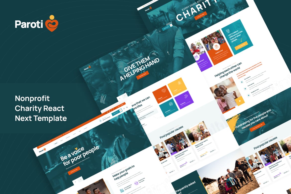 Download Paroti - React Next Non Profit Charity Template