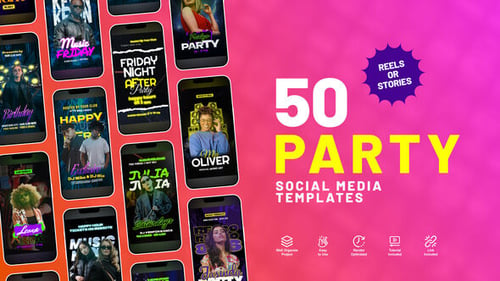 Download Party Flyers Instagram Stories After Effect Template