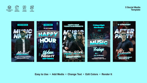 Download Party Instagram Stories After Effect Template