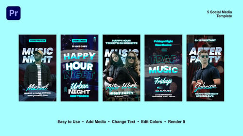 Download Party Instagram Stories Premiere Pro Template