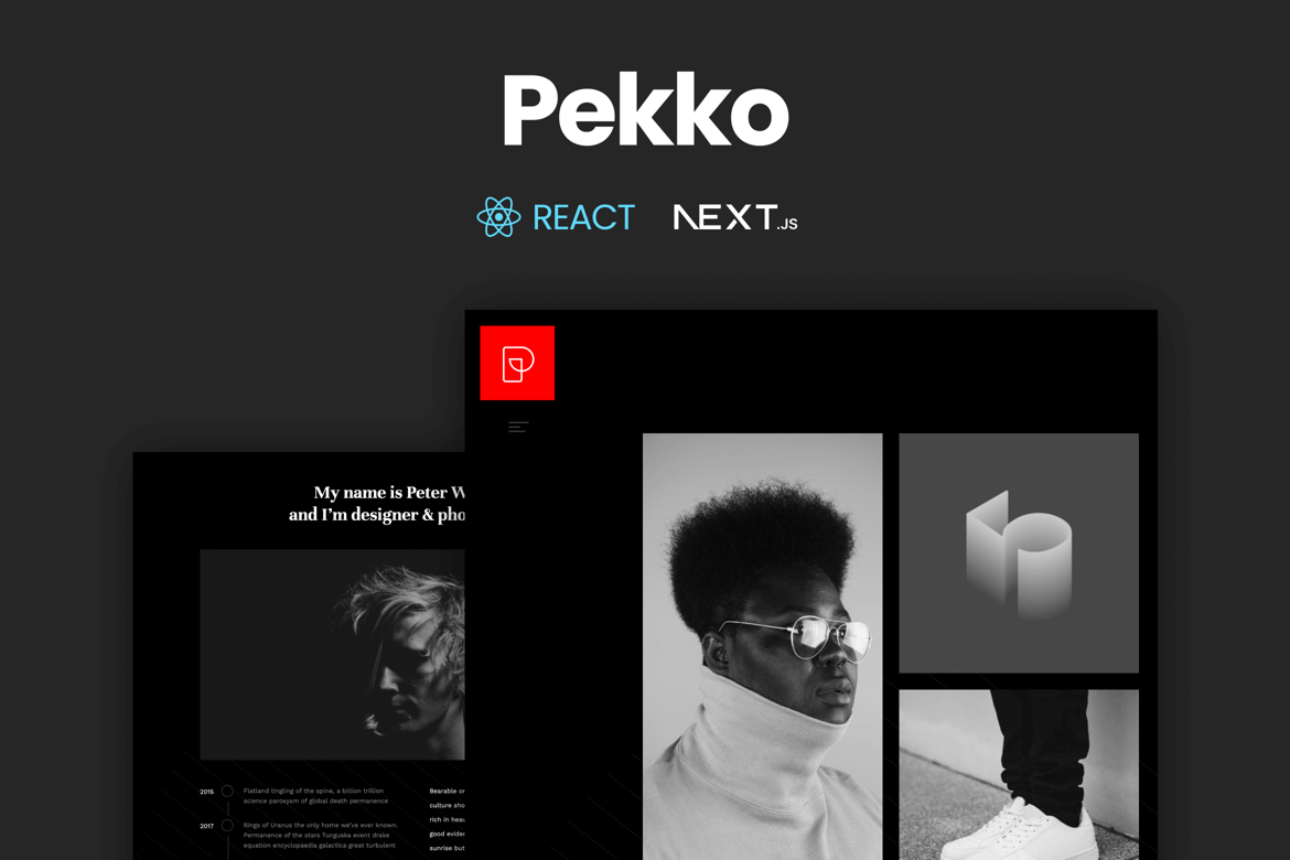 Download Pekko - Minimal Dark React NextJs Template