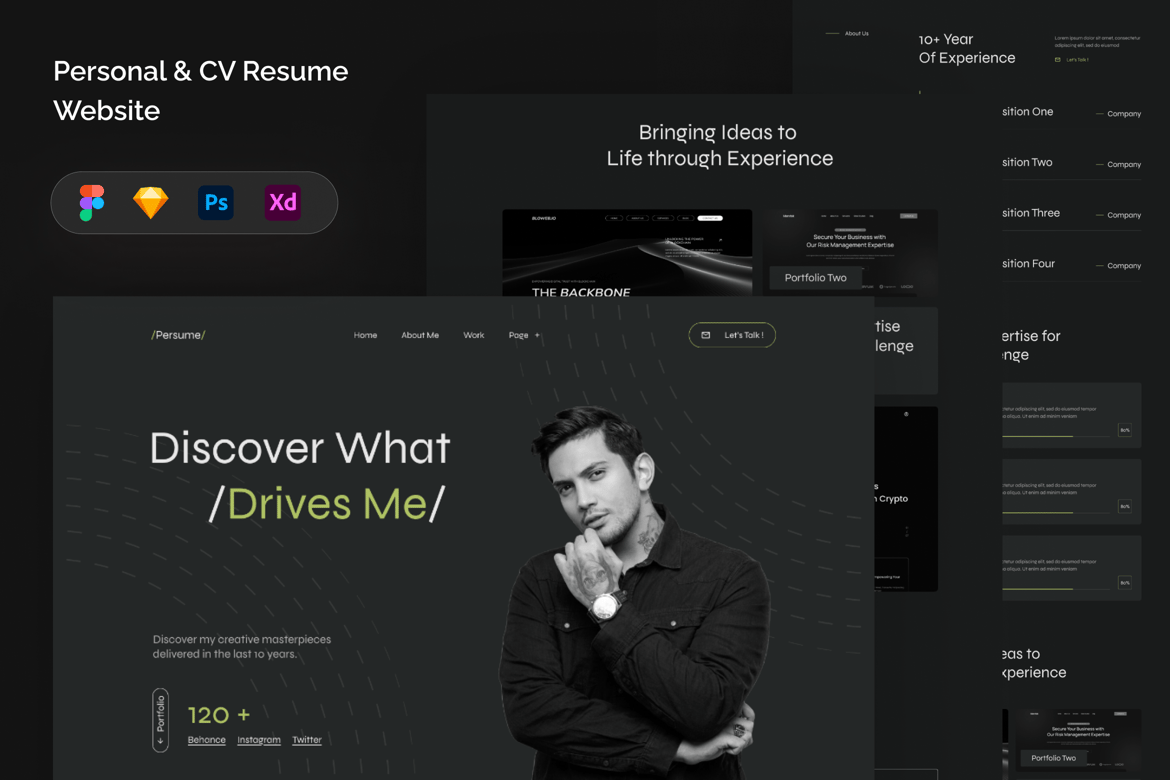 Download Personal & CV Resume Website Figma Design