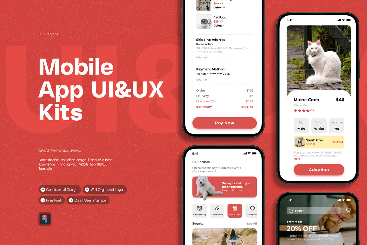 Download Pet Shop - Mobile App UI&UX Figma Design