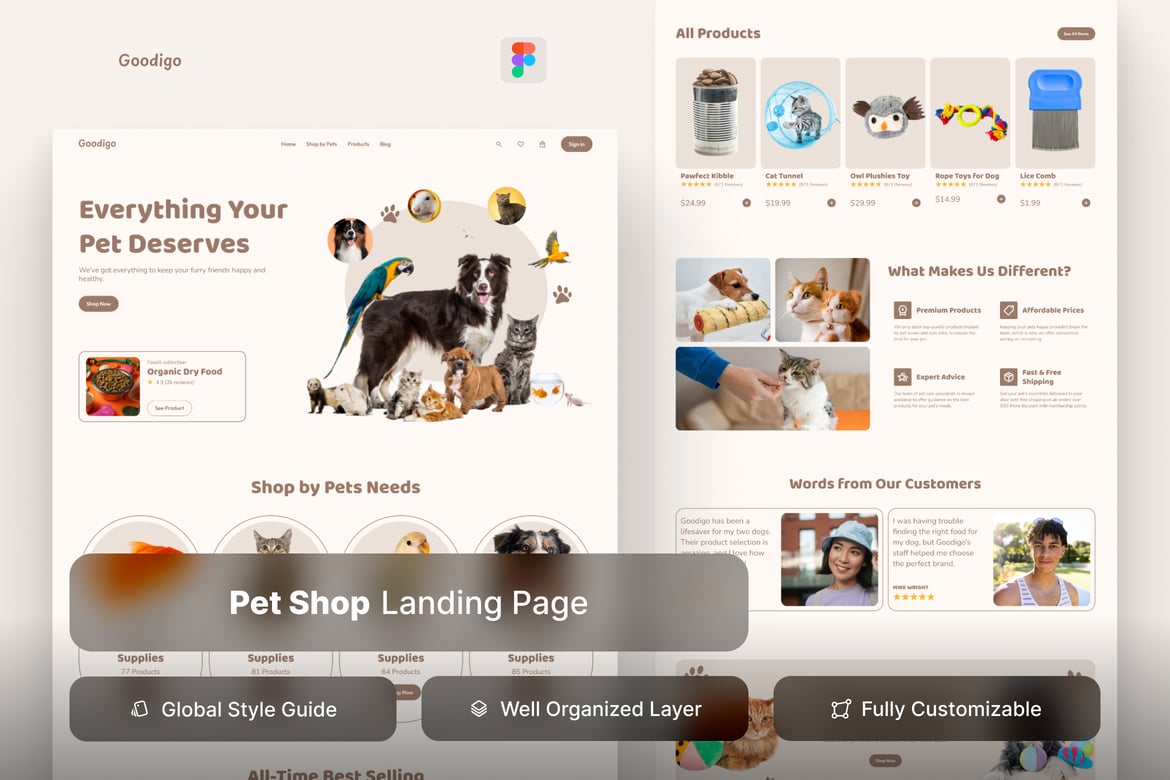 Download Pet Shop Website Design Figma Design