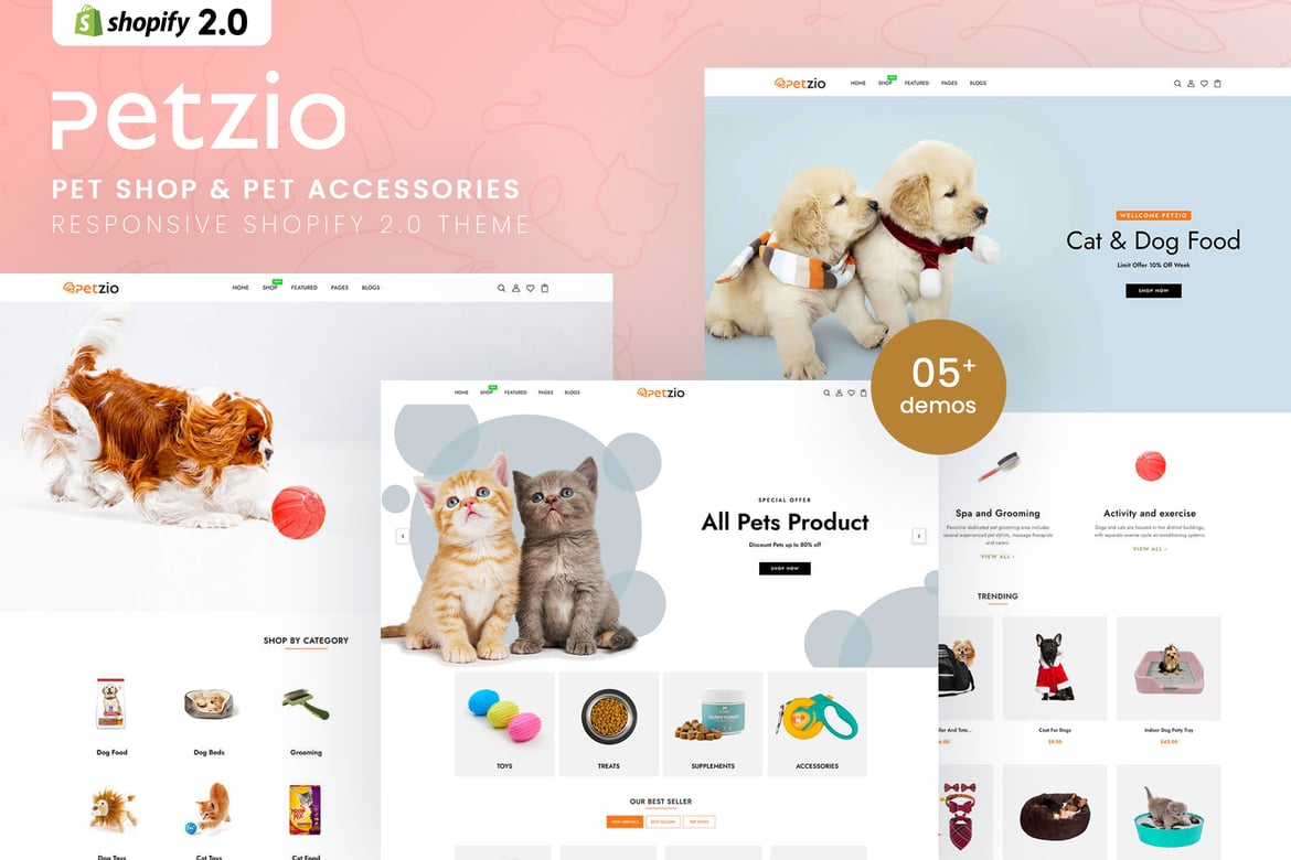 Download Petzio - Pet Shop & Pet Accessories Shopify Theme