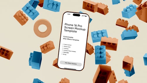 Download Phone 16 Pro Screen Mockup Template After Effect Template