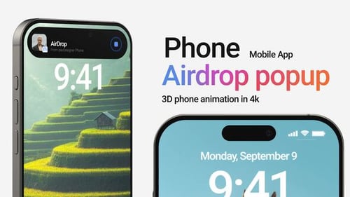 Download Phone Airdrop Popup MOGRT Premiere Pro Template