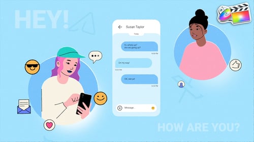 Download Phone Texting Explainer for FCPX Apple Motion Template
