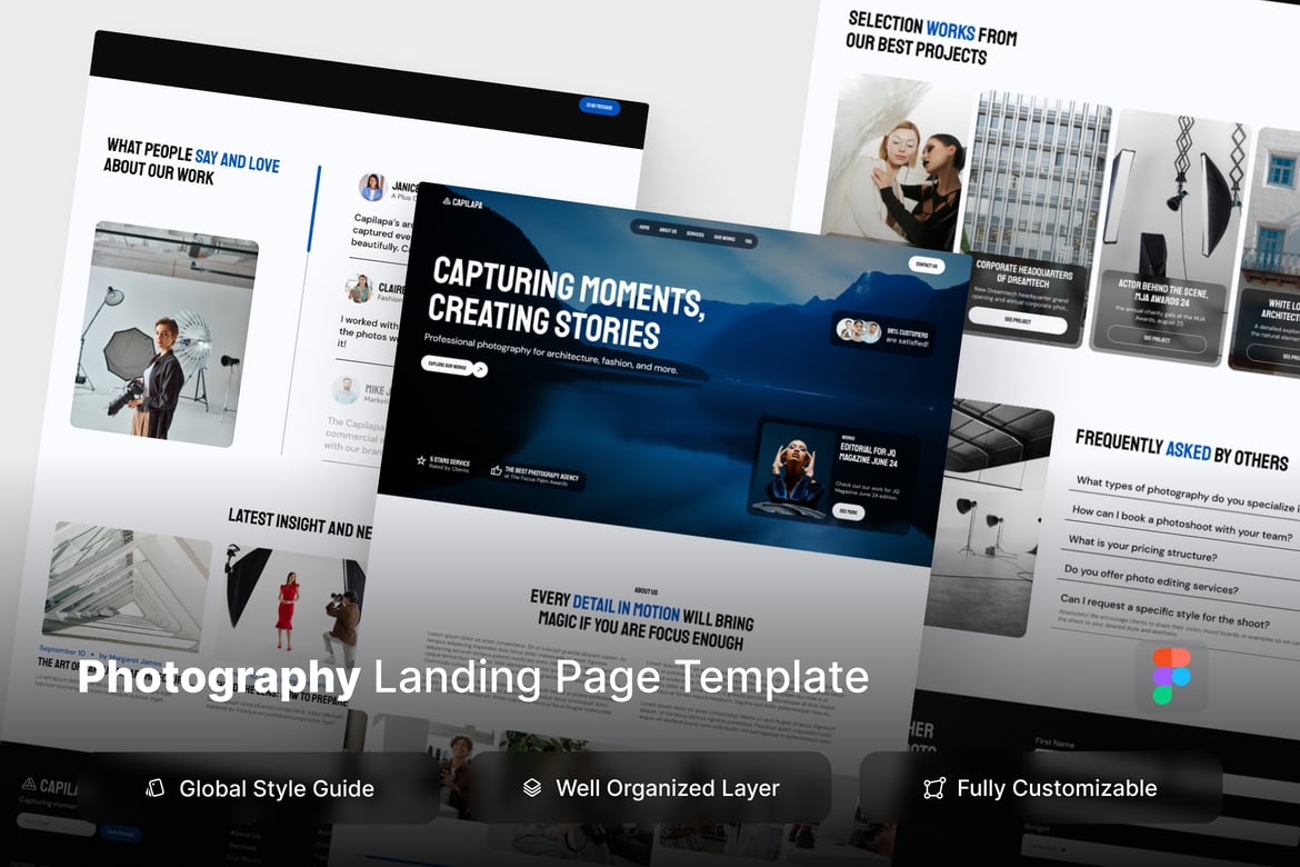 Download Photo Studio Website Design Figma Design