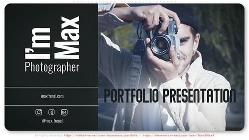 Download Photographer Portfolio Opener After Effect Template