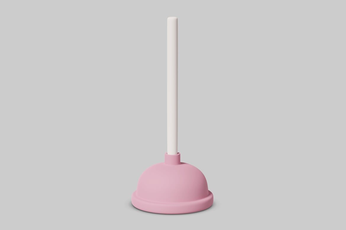 Download Pink and white plunger 3D Model