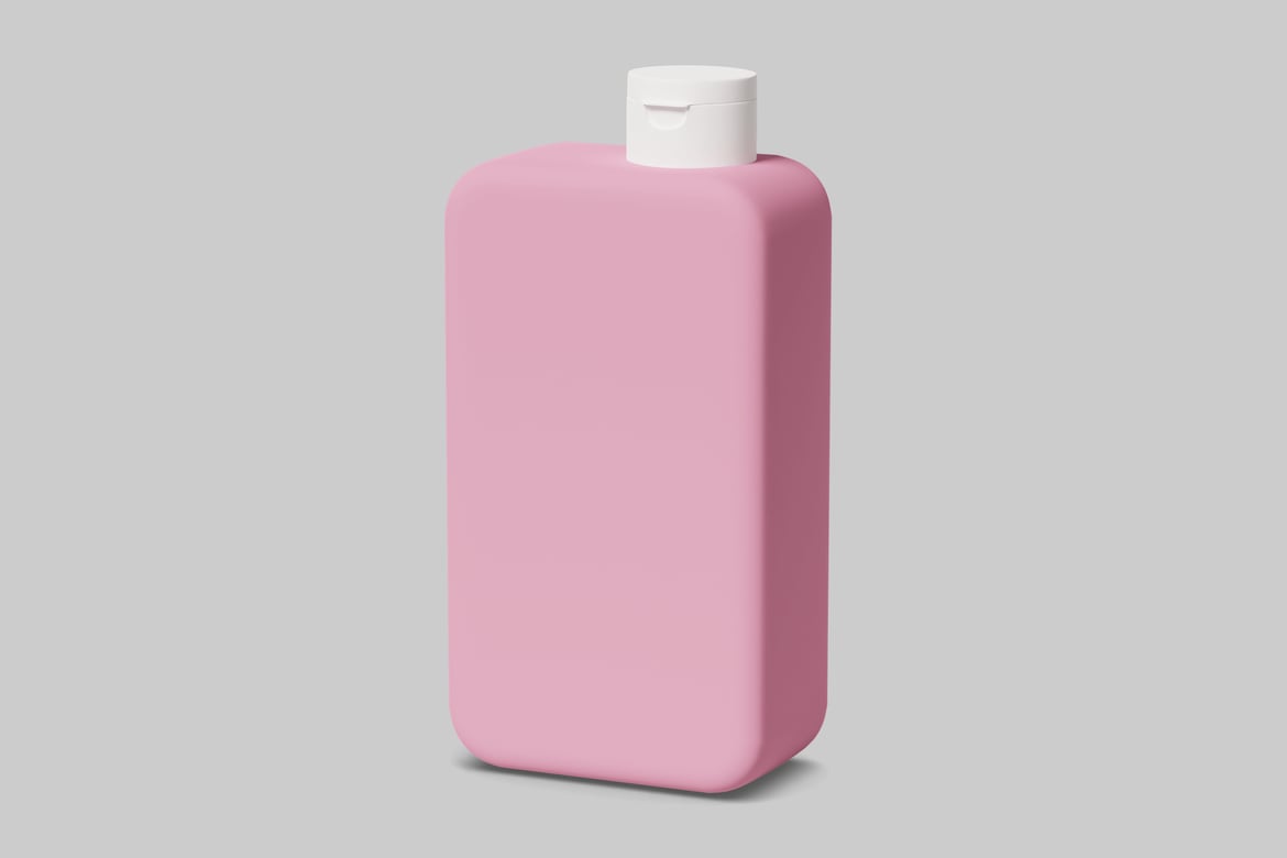 Download Pink bottle with white cap. 3D Model