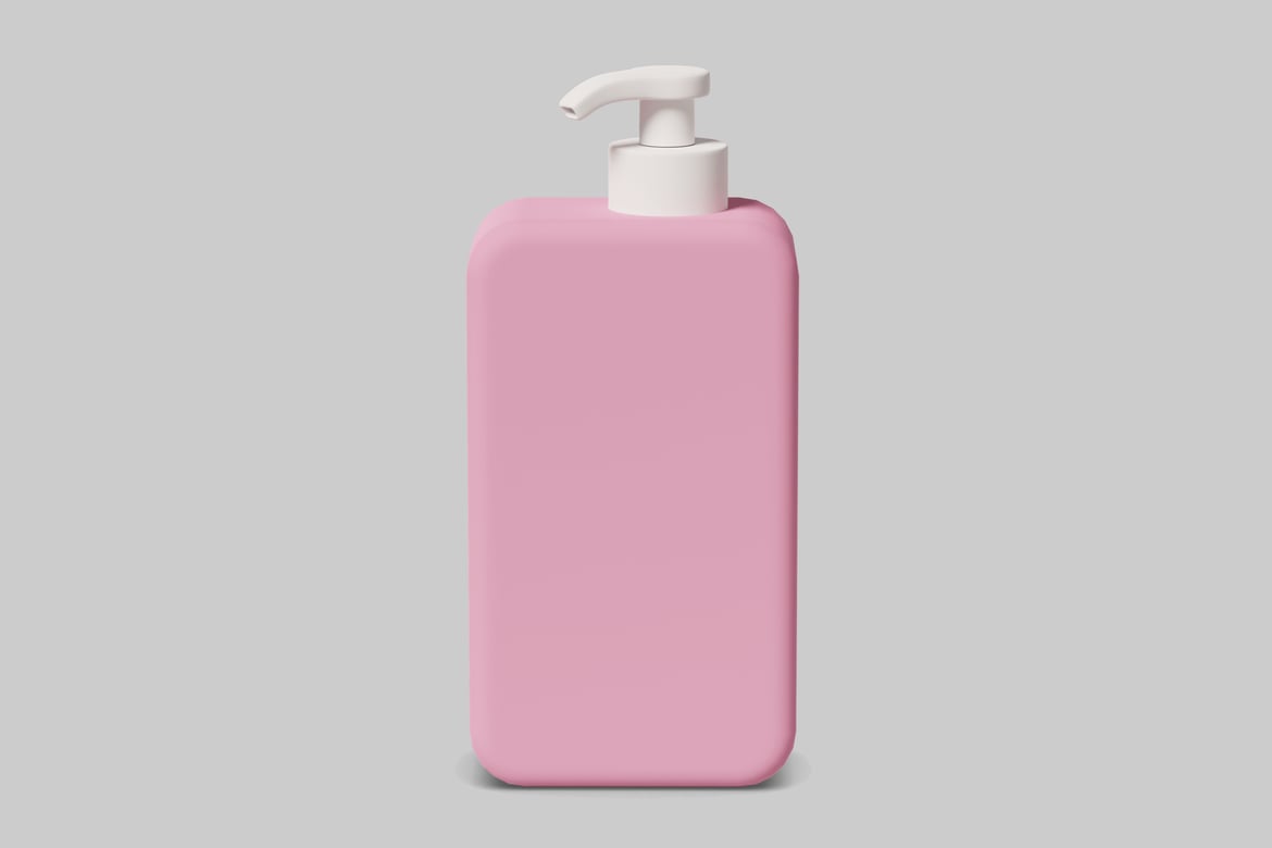 Download Pink bottle with white pump dispenser 3D Model