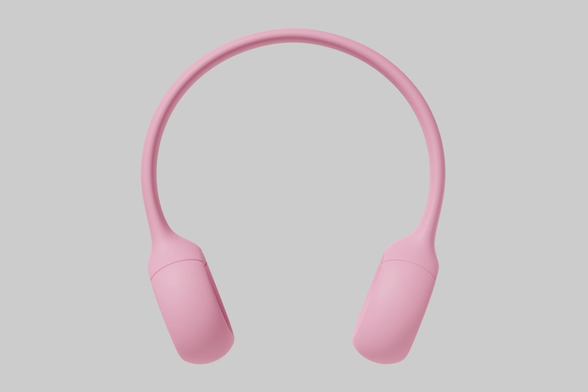 Download Pink headphones with a sleek, modern design 3D Model