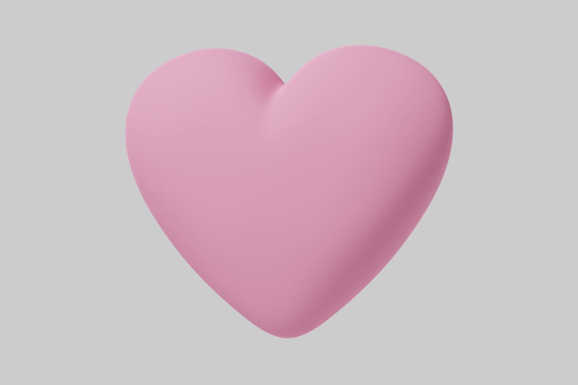 Download Pink heart 3D Model