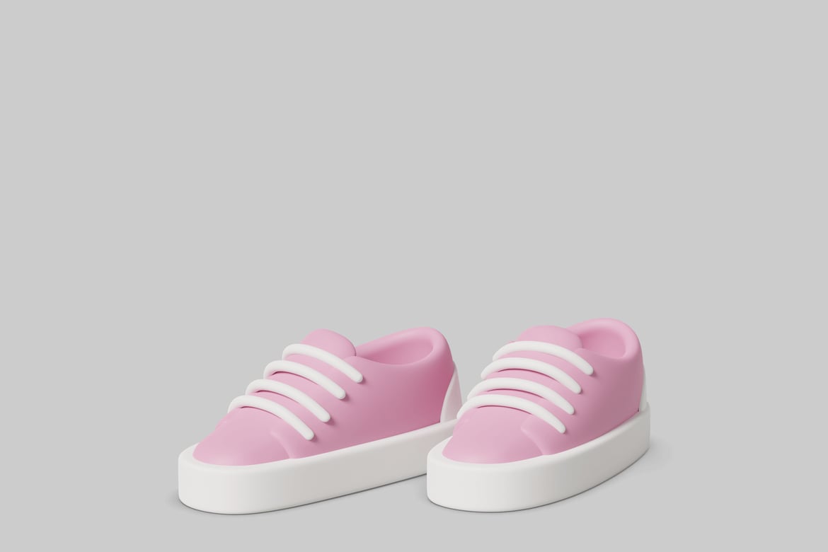 Download Pink Sneakers 3D Model