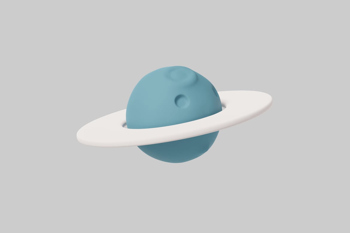 Download Planet with ring 3D Model