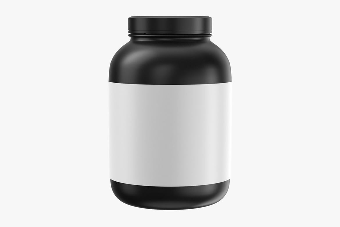 Download Plastic Bottle with Black Lid and Base 3D Model