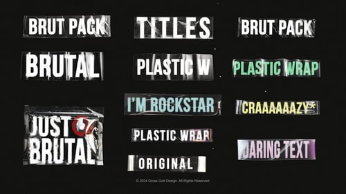 Download Plastic Tape Titles Premiere Pro Template