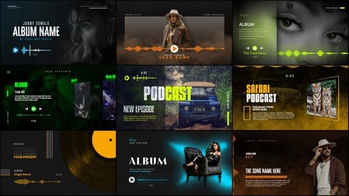 Download Podcast & Album Cover After Effect Template