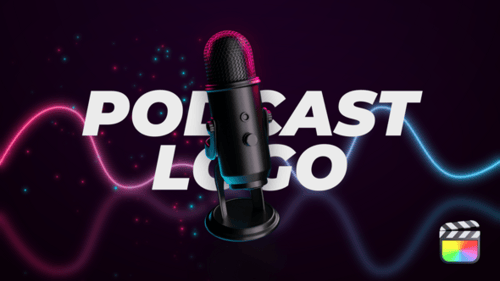 Download Podcast Microphone Logo Reveal Apple Motion Template