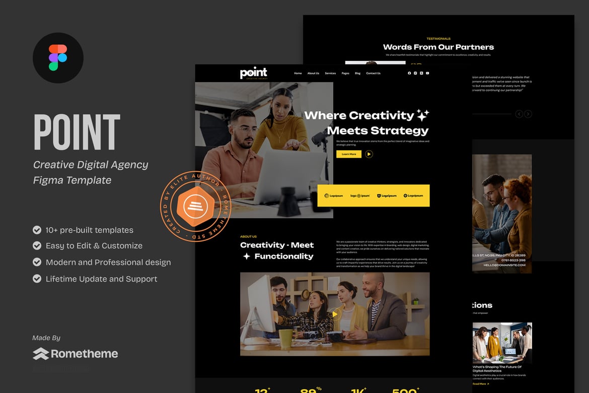 Download Point - Creative Digital Agency Figma Template Figma Design